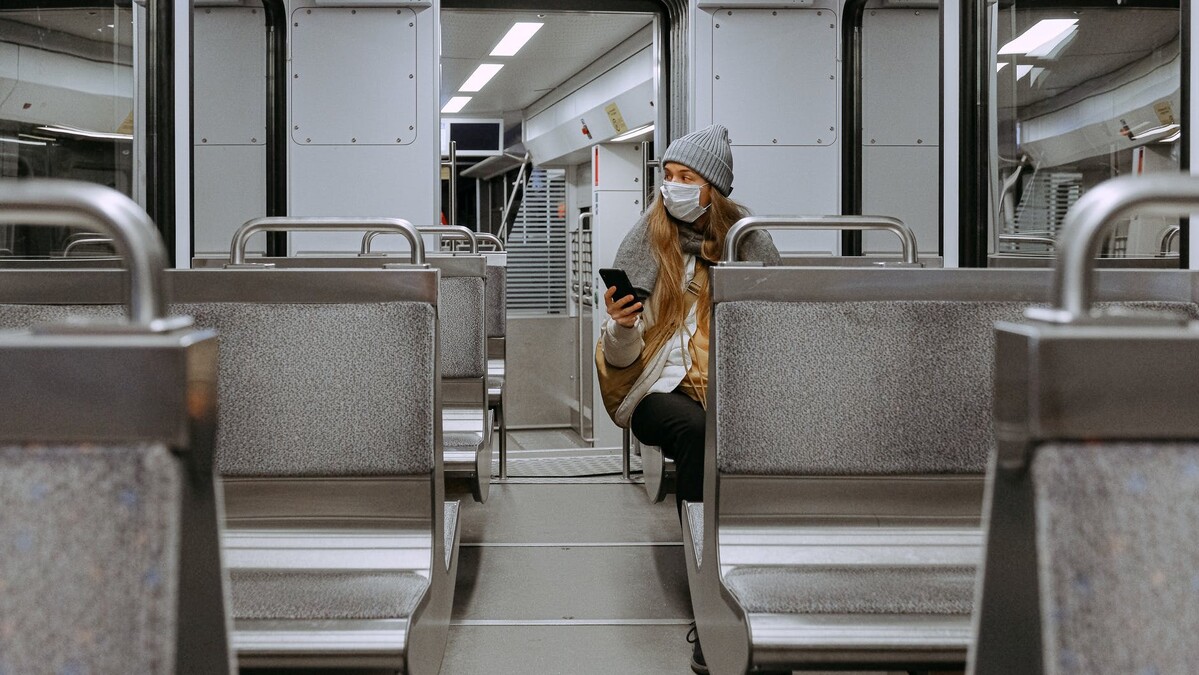 Woman Empty Train