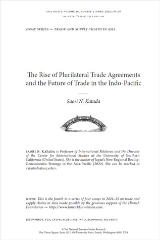 The rise of plurilateral trade agreements and the future of trade in the Indo-Pacific